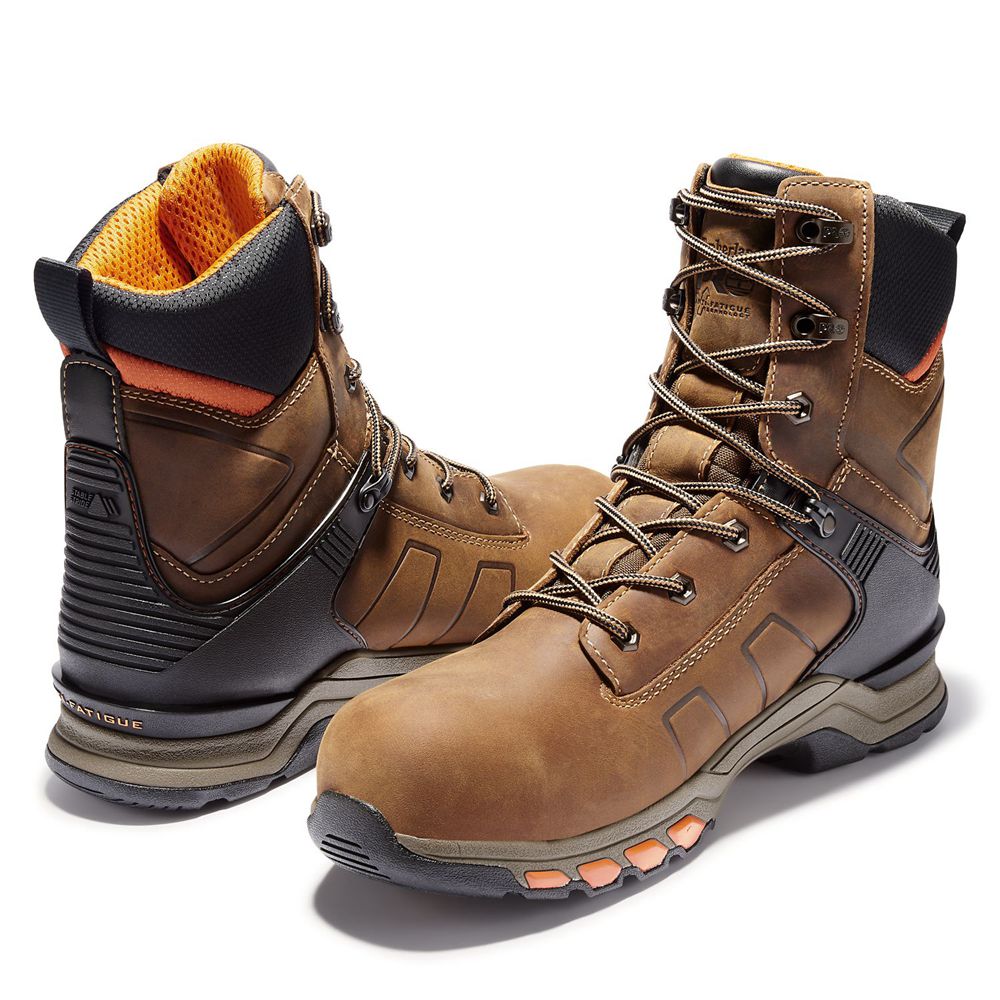 Bocanci De Muncă Timberland Barbati Maro/Negrii - Pro® Hypercharge 8\" Comp Toe - Romania - TUSZGW283